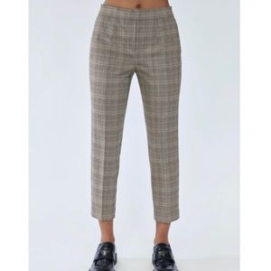 Aritzia Cropped Plaid Pants